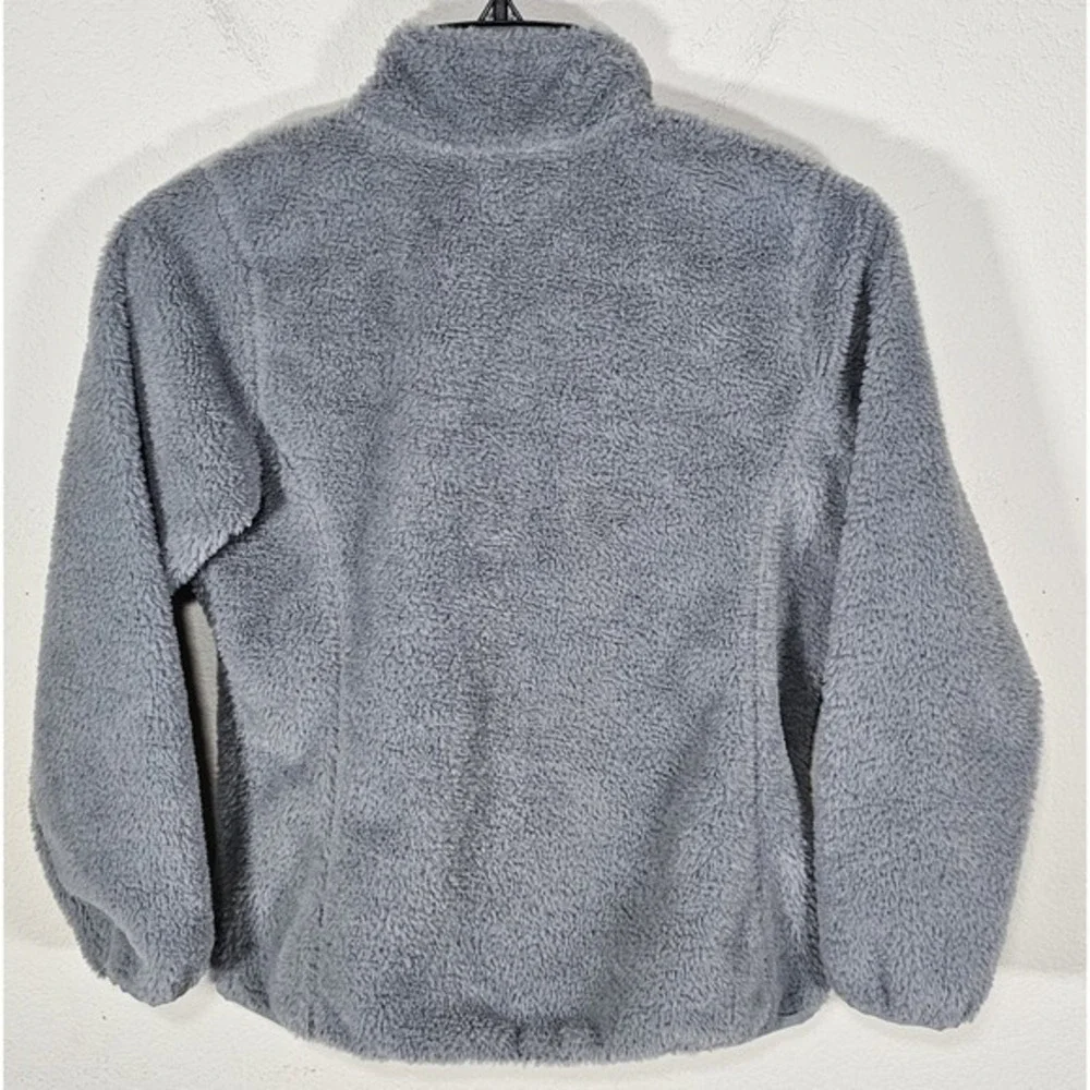 Magellan Girls Sherpa‎ Full Zip Gray Jacket Youth Medium 8-10